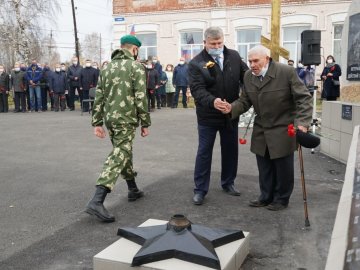 Открытие мемориального комплекса в селе Покровское